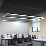 D0077 Dutti LED Lámpara Colgante de oficina, tira de luces, luz de modelado creativa moderna, iluminación de barra superbrillante