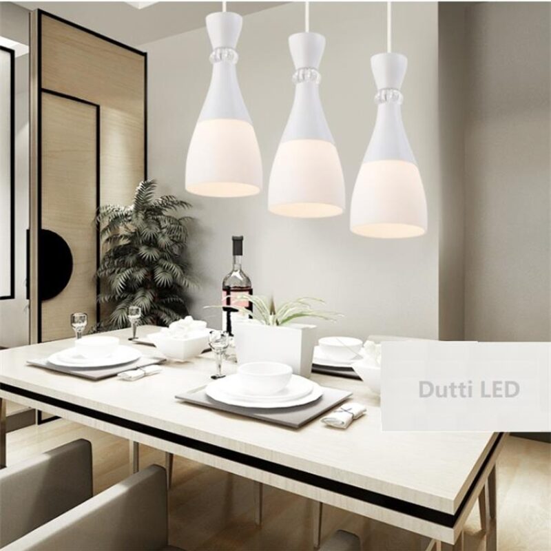 Dutti D0040 Lámpara de Araña LED moderna y minimalista, hilo colgante de tres cabezas, creativa para restaurante Islas de Cocina