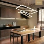 Dutti D0063 Luz Colgante LED rectangular, ambiente minimalista posmoderno para el hogar, sala de estar, comedor, restaurante y salón