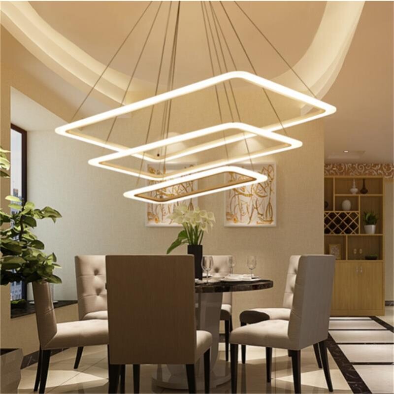 Dutti D0063 Luz Colgante LED rectangular, ambiente minimalista posmoderno para el hogar, sala de estar, comedor, restaurante y salón