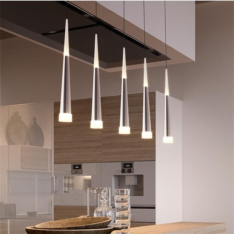 Dutti D0069 LED Lámpara de Araña: Luminaria Acrílica de Diseño Minimalista para Restaurante, Bar, Comedor, Isla de Cocina, Terraza, y Porche