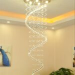 Dutti D0074 LED Lámpara de Araña empotrada, moderna, minimalista, de cristal, grande, larga, para villa, dúplex, escalera, hotel, supermercado